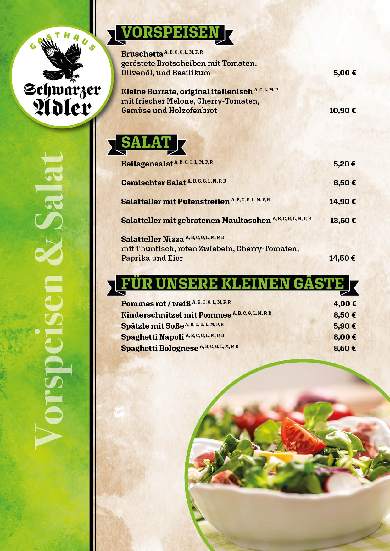 Speisekarte öffnen Unsere Speisekarte